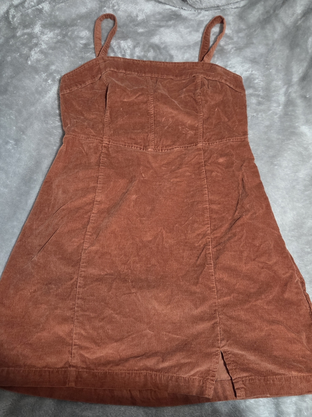 Hollister Rust-Brown Corduroy Mini Dress - Picture 2 of 9